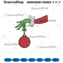 grinch hand machine embroidery download file design, christmas embroidery download digital, the grinch cartoon embroider