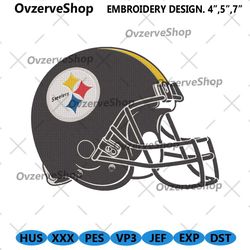 pittsburgh steelers football helmet logo machine embroidery