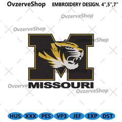 missouri tigers embroidery files, ncaa embroidery files, missouri tigers file