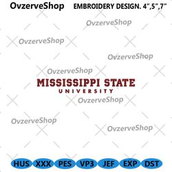 mississippi state university embroidery files, ncaa embroidery files, mississippi state bulldogs file