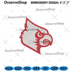 louisville cardinals embroidery design, ncaa embroidery designs, louisville cardinals embroidery instant file