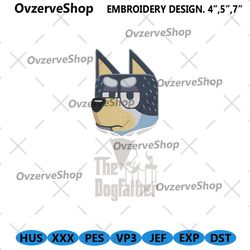 bandit bluey the dogfather embroidery design, bluey the dogfather embroidery digital files, bluey dogfamily embroidery i