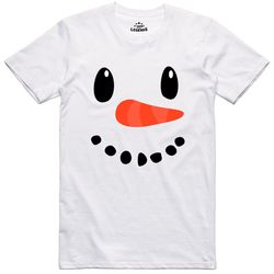 mens christmas t shirt snowman face novelty festive funny tee