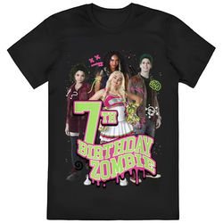 disney zombies 7th birthday zombie group poster t-shirt, disney...