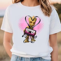 marvel guardians of the galaxy groot valentines t-shirt