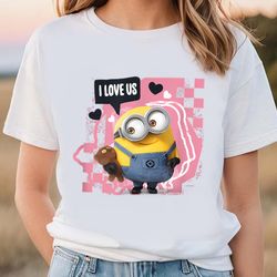 minions valentines day i love us t-shirt