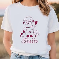 minions valentines day tom says bello t-shirt