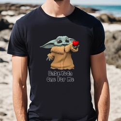 official star wars baby yoda one for me happy valentine shirt