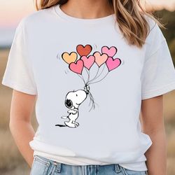 snoopy balloon hearts valentines day gift t shirt