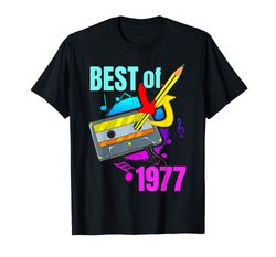 adorable 43rd birthday retro best of 1977 43 year old gift women men t-shirt