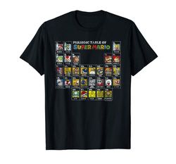 adorable nintendo super mario periodic table graphic t-shirt