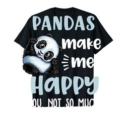 adorable pandas make me happy hoodie panda bear gift teen girls