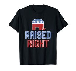 adorable republican gop conservative raised right t-shirt