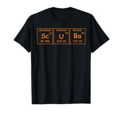 adorable scuba periodic table t-shirts for scuba lovers