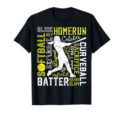 adorable softball gifts for girls women batter pitcher catcher funny t-shirt