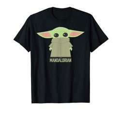 adorable star wars the mandalorian the child hidden face portrait t-shirt