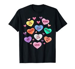 adorable valentines day heart candy shirt for men woman kids