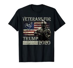 adorable veterans for trump 2020 military republican supporter tshirt