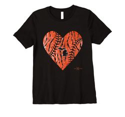 adorable vintage detroit baseball heart with tiger stripes t-shirt