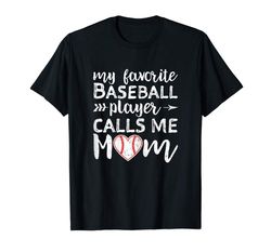 adorable womens my favorite baseball player calls me mom shirt