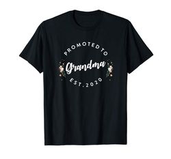 adorable womens promoted to grandma 2020 - grandma shirt est 2020 t-shirt