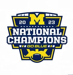michigan wolverines 2023-24 national champions 4 inch full color die cut vinyl decal sticker
