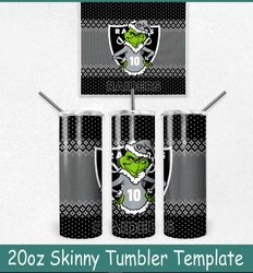 grinch las vegas raiders ugly sweater tumbler wrap, christmas grinch las vegas raiders tumbler wrap