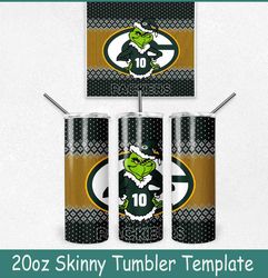 grinch green bay packers ugly sweater tumbler wrap, christmas grinch green bay packers tumbler wrap