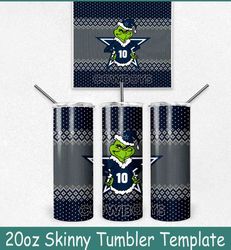 grinch dallas cowboys ugly sweater tumbler wrap, christmas grinch dallas cowboys tumbler wrap