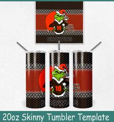 grinch cleveland browns ugly sweater tumbler wrap, christmas grinch cleveland browns tumbler wrap