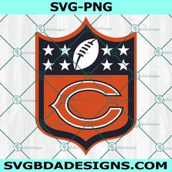 chicago bears logo nfl svg, chicago bears svg, nfl logo svg, american football svg