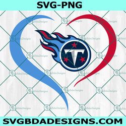 heart love tennessee titans svg, tennessee titans logo svg, valentine svg, nfl logo svg, american football svg