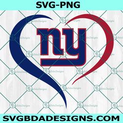 heart love new york giants svg, new york giants logo svg, valentine svg, nfl logo svg, american football svg