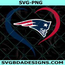 heart love new england patriots svg, new england patriots logo svg, valentine svg, nfl logo svg, american football svg