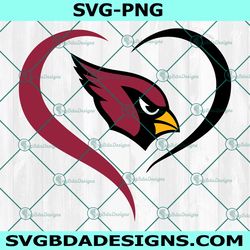 heart love arizona cardinals svg, arizona cardinals logo svg, valentine svg, nfl logo svg, american football svg