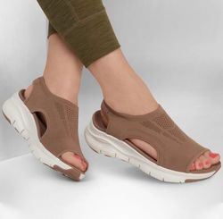 stretch orthotic slide sandals