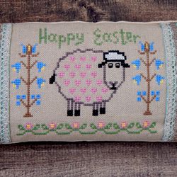 easter sheep cross stitch pdf pattern by stitchongoodluck primitive cross stitch pattern easter cross stitch patterns