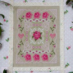 rose sampler cross stitch pattern