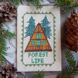 forest life cross stitch pattern