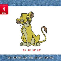 simba embroidery design/ anime design/ embroidery pattern/ design pes dst vp3 format