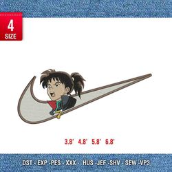 swoosh inuyasa embroidery design/ anime design/ embroidery pattern/ design pes dst vp3 format