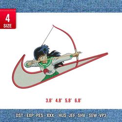 swoosh kagome embroidery design/ anime design/ embroidery pattern/ design pes dst vp3 format