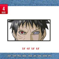 obito uchiha embroidery design/ anime design/ embroidery pattern/ design pes dst vp3 format