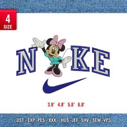 nike minnie mouse / nike embroidery design/ anime design/ embroidery pattern/ design pes dst vp3 format