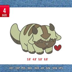 appa avatar / anime embroidery design/ anime design/ embroidery pattern/ design pes dst vp3