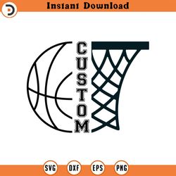 custom basketball name svg, your name basketball svg, personalized basketball name frame cut file cricut, silhouette