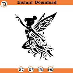 tinker bell disney princess, svg silhouette, cricut file