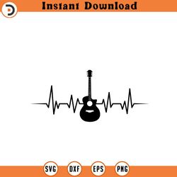 acoustic guitar svg file heartbeat guitar svg