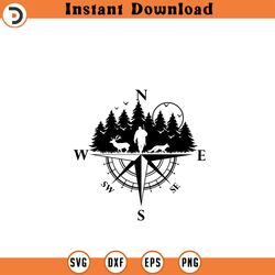 hunting svg file compass deer hunting svg