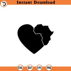 africa heart african american svg black woman svg png